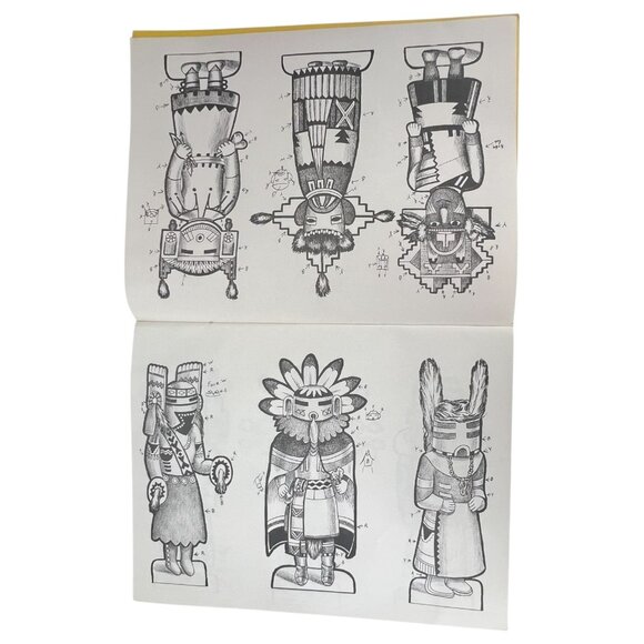 Vintage 1952 Kachina Dolls Cut & Color Paper Doll Book By Eukabi Publishers USA - Picture 5 of 6